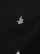 Boys Texture Double Horsemen T-Shirt Black Bright White DHM