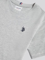 Boys Texture Double Horsemen T-Shirt Mid Grey Marl