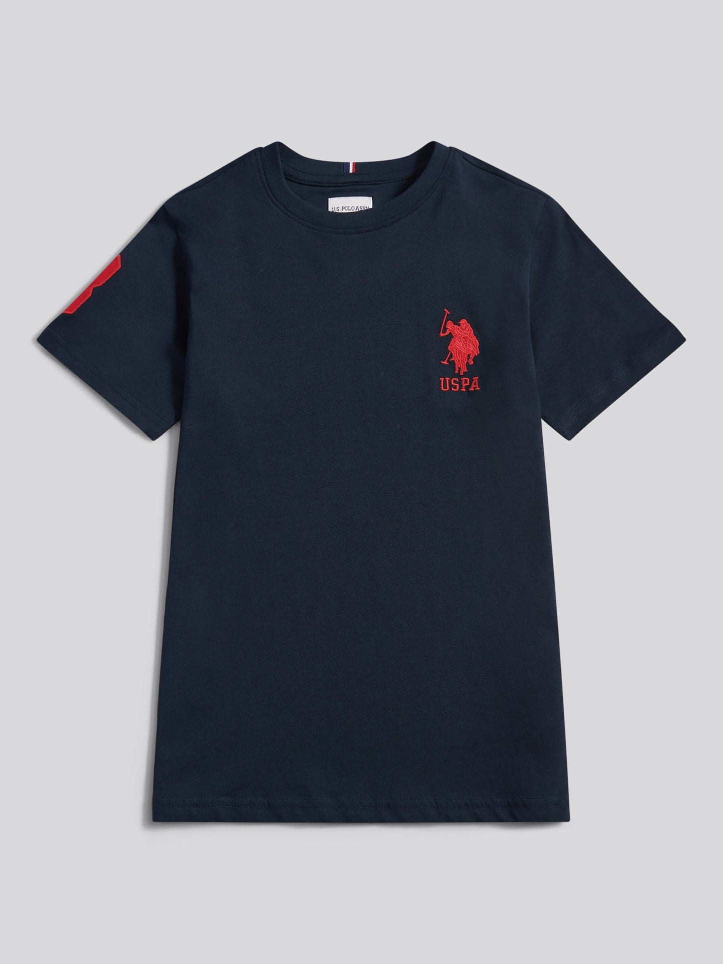 Boys Player 3 T-Shirt Dark Sapphire Navy / Haute Red DHM