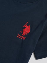 Boys Player 3 T-Shirt Dark Sapphire Navy / Haute Red DHM