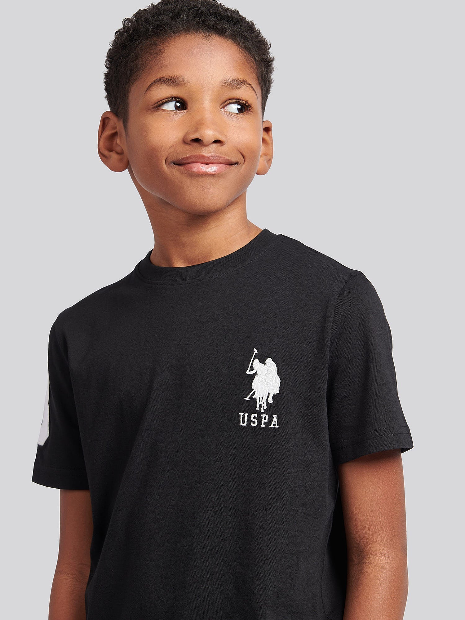 Boys Player 3 T-Shirt Black Bright White DHM