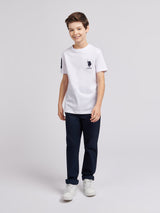 Boys Player 3 T-Shirt White / Dark Sapphire Navy DHM