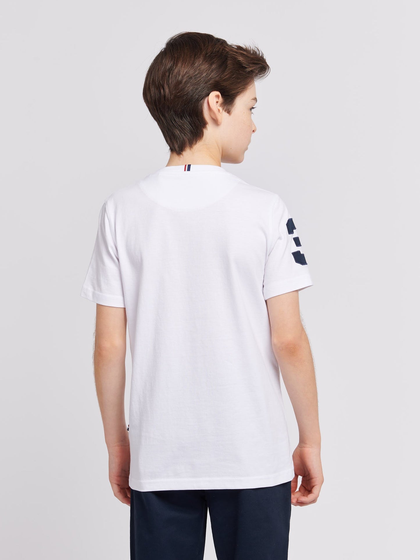 Boys Player 3 T-Shirt White / Dark Sapphire Navy DHM