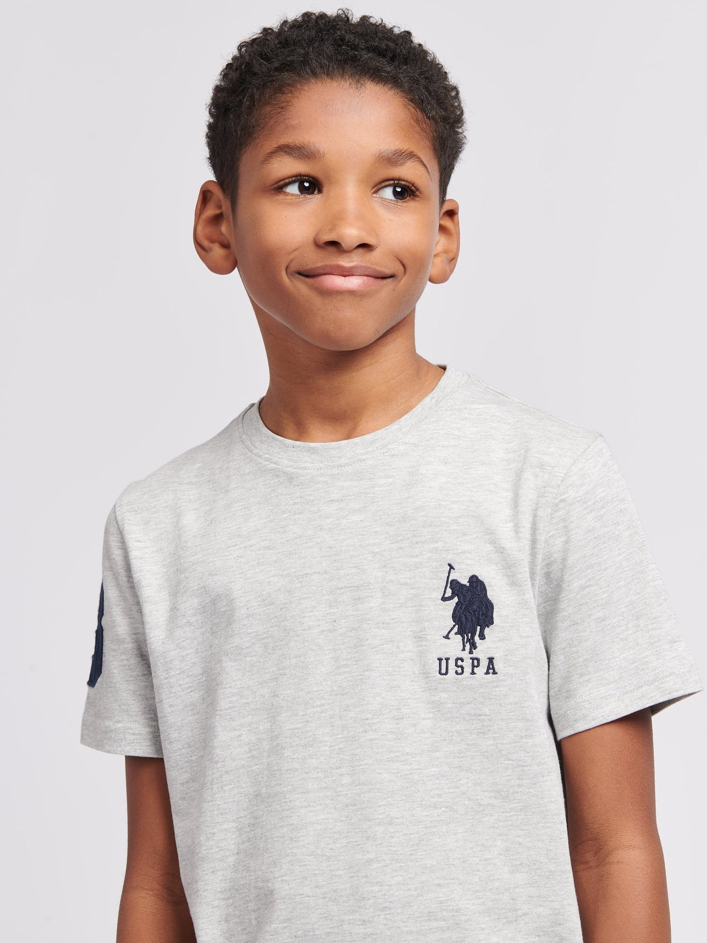 Boys Player 3 T-Shirt Mid Grey Marl