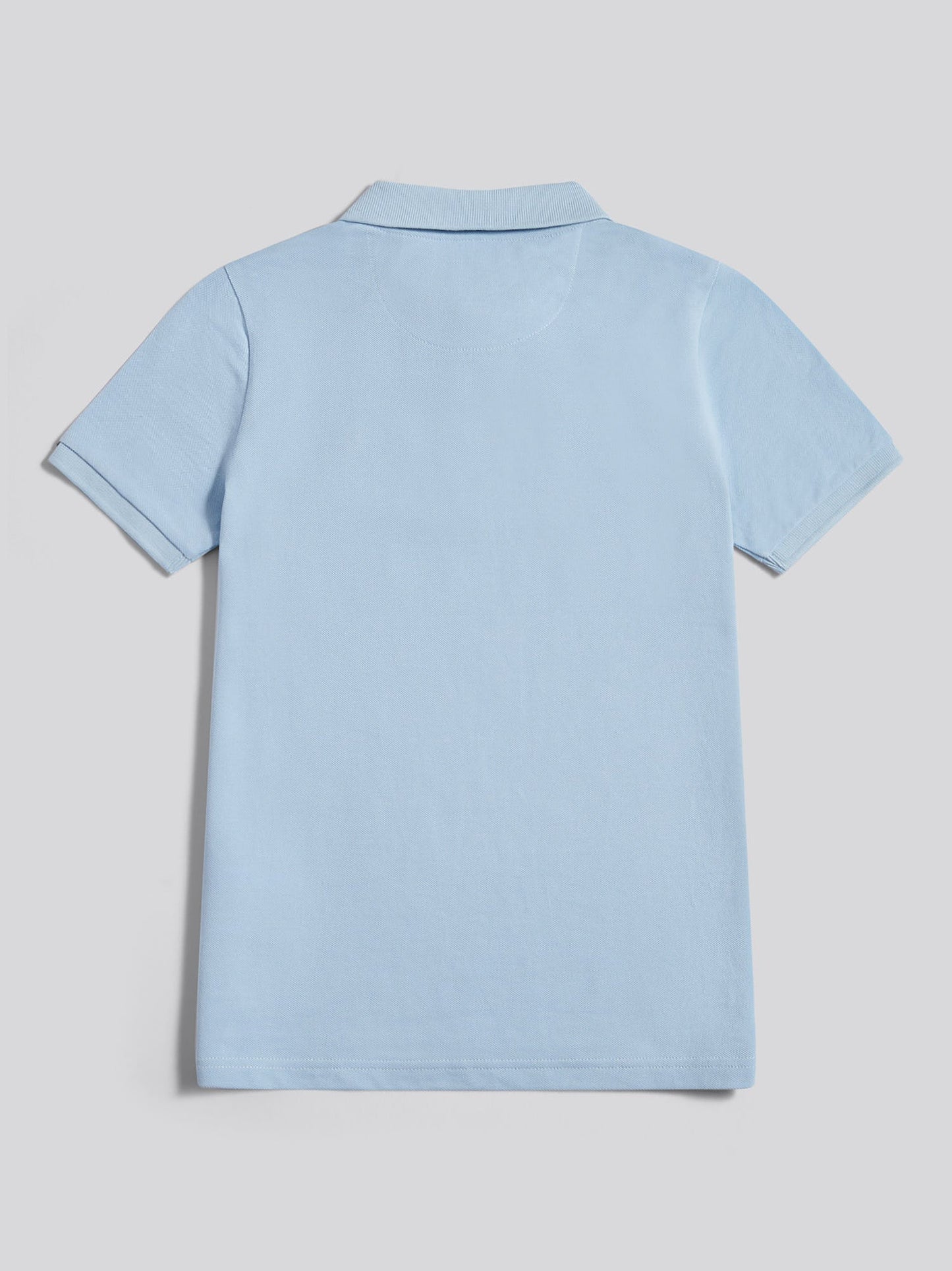 Boys Double Horsemen Polo Shirt Chambray Blue