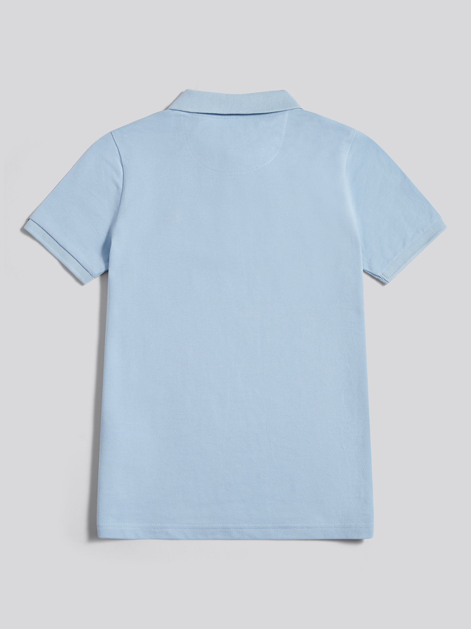 Boys Double Horsemen Polo Shirt Chambray Blue