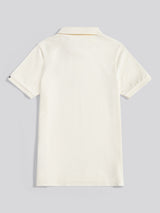 Boys Double Horsemen Polo Shirt Whisper White