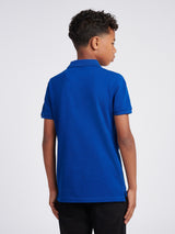 Boys Double Horsemen Polo Shirt Sodalite Blue