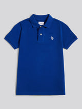 Boys Double Horsemen Polo Shirt Sodalite Blue