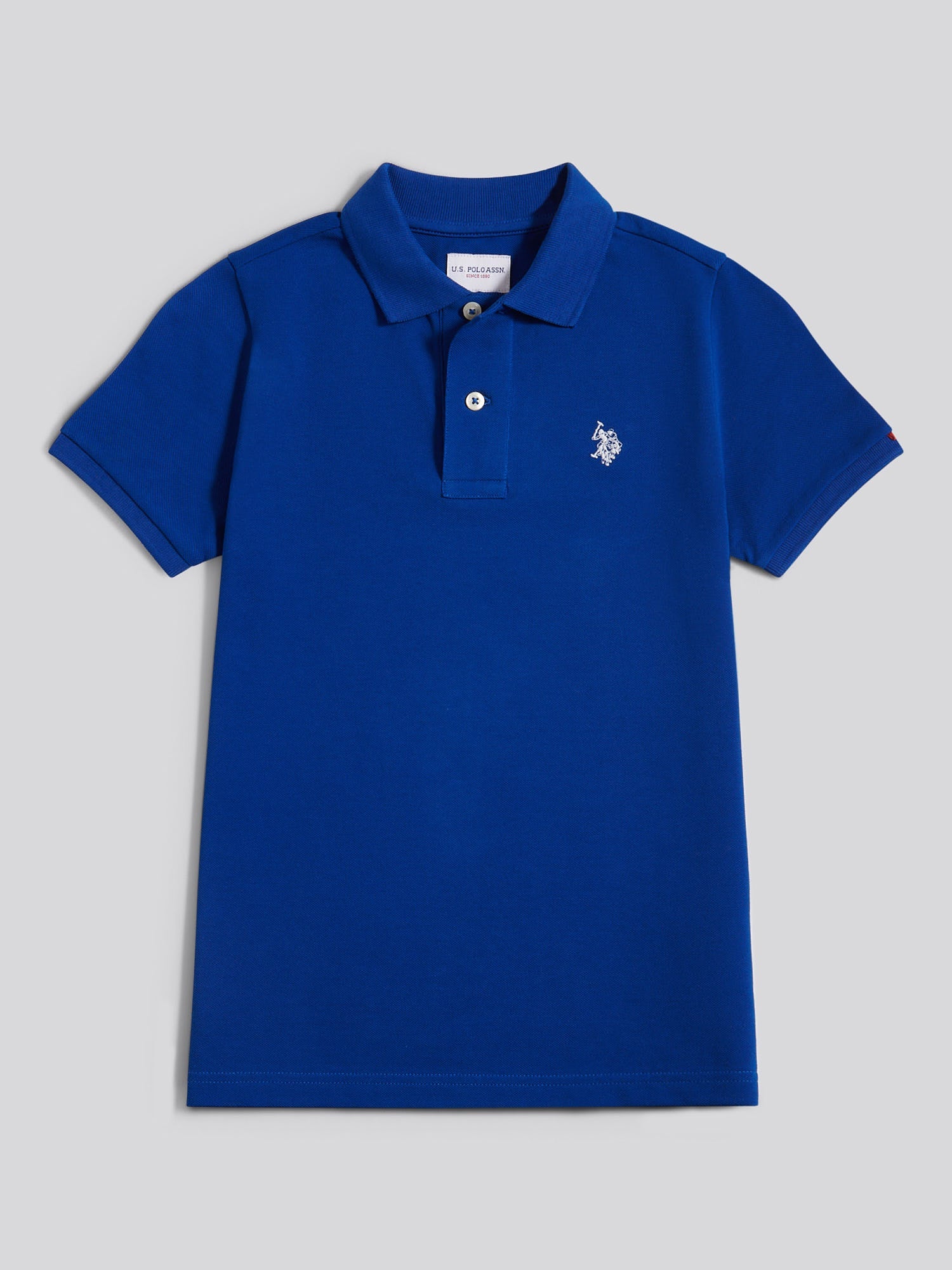 Boys Double Horsemen Polo Shirt Sodalite Blue