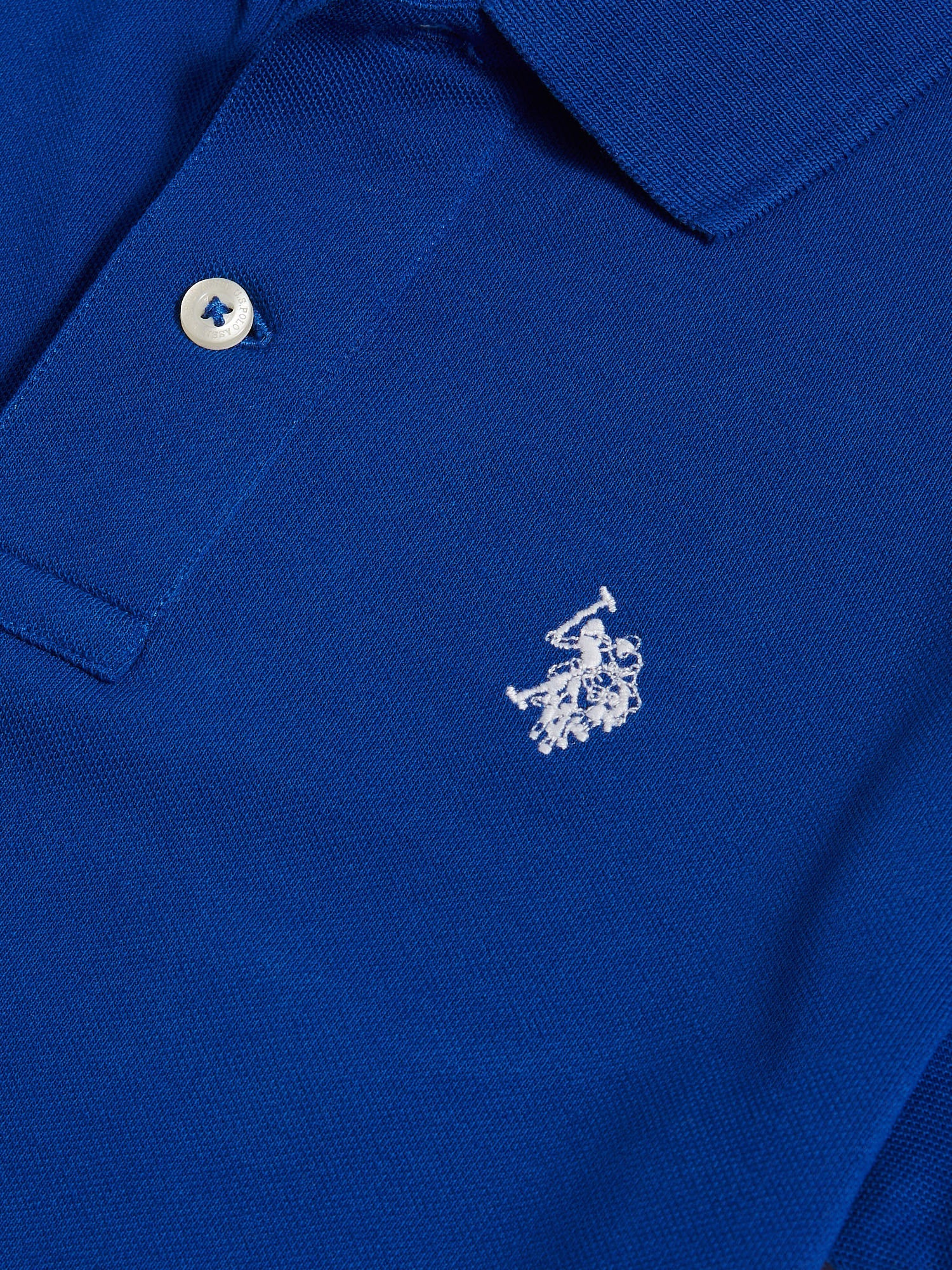 Boys Double Horsemen Polo Shirt Sodalite Blue