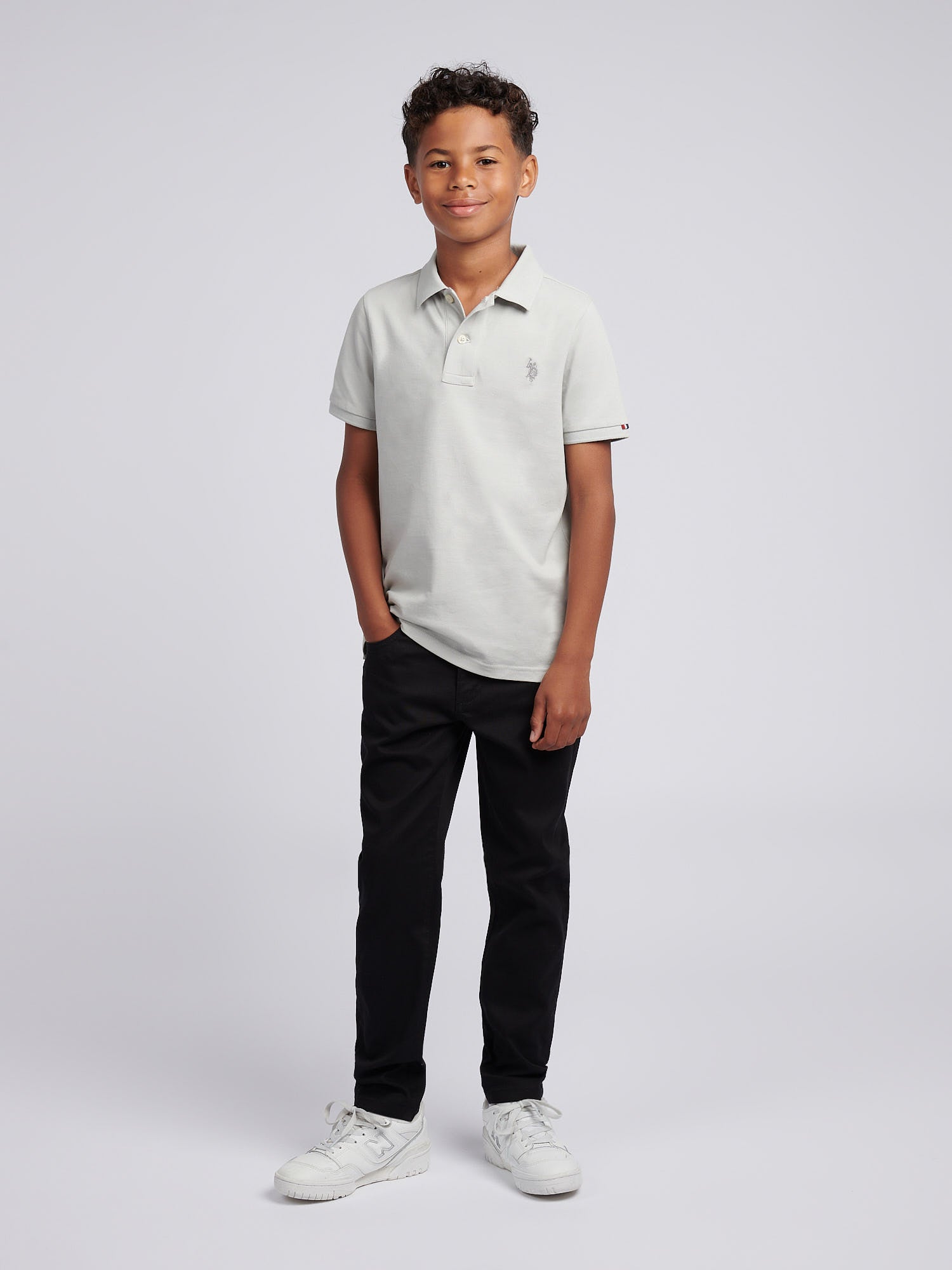 Boys Double Horsemen Polo Shirt High Rise