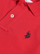 Boys Double Horsemen Polo Shirt Haute Red