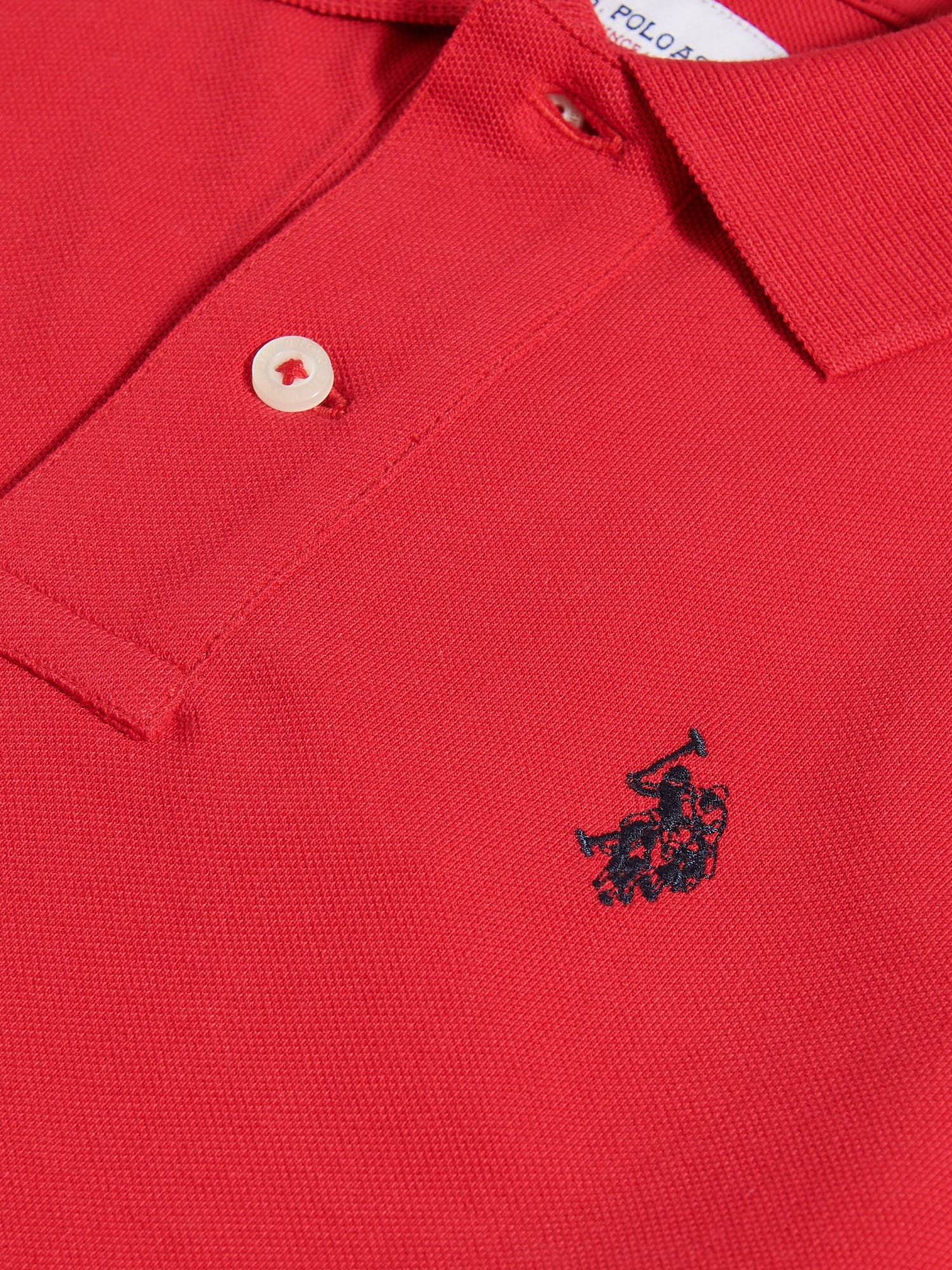 Boys Double Horsemen Polo Shirt Haute Red
