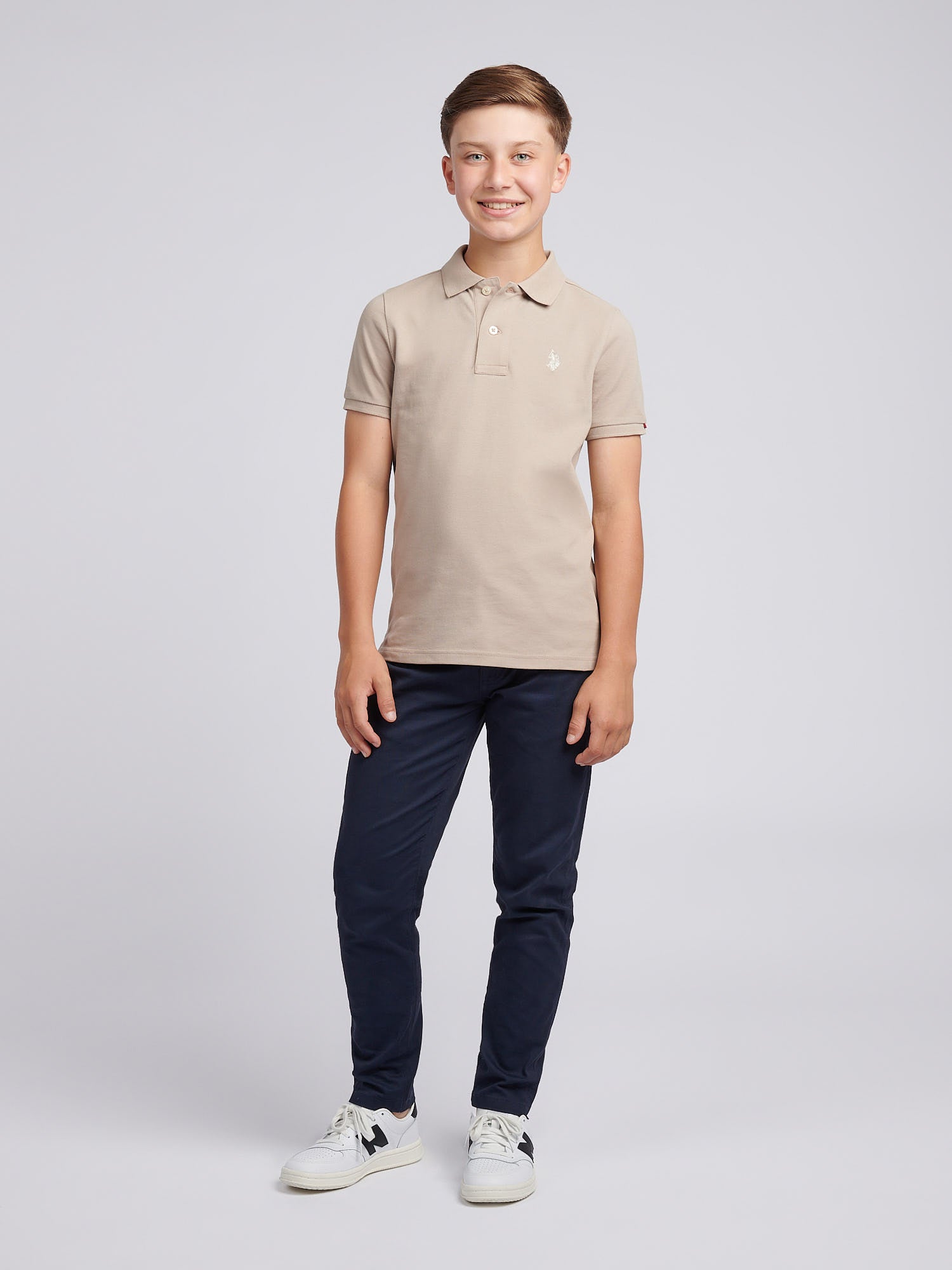 Boys Double Horsemen Polo Shirt Atmosphere