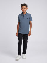 Boys Double Horsemen Polo Shirt Vintage Indigo
