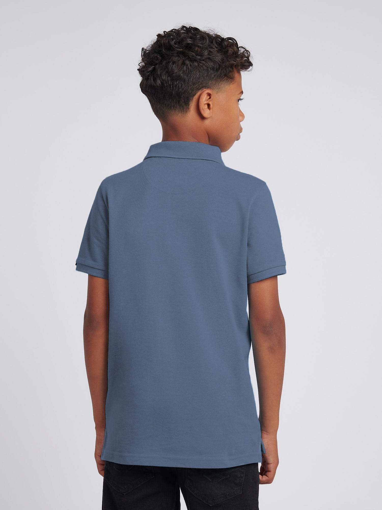 Boys Double Horsemen Polo Shirt Vintage Indigo