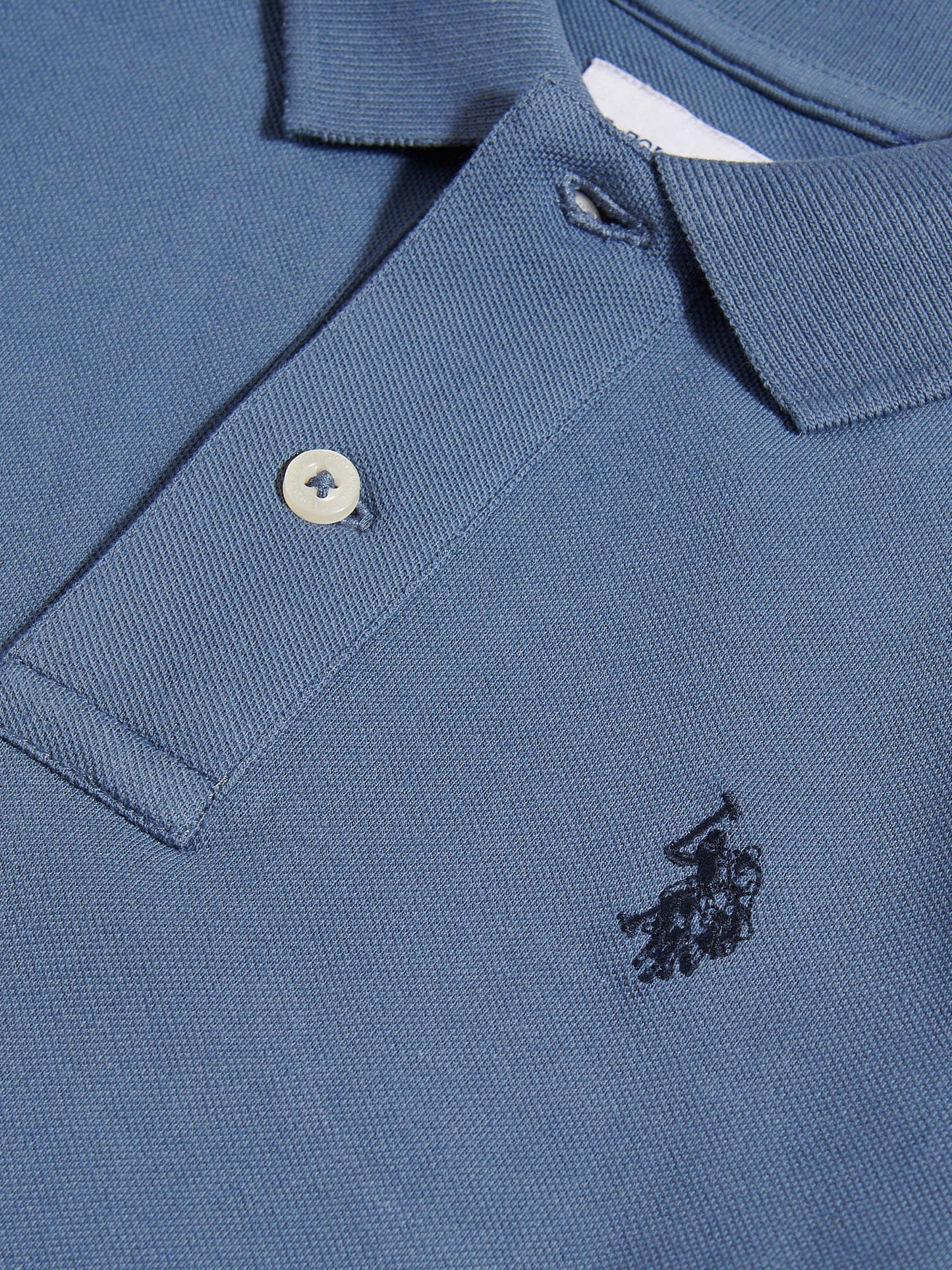 Boys Double Horsemen Polo Shirt Vintage Indigo