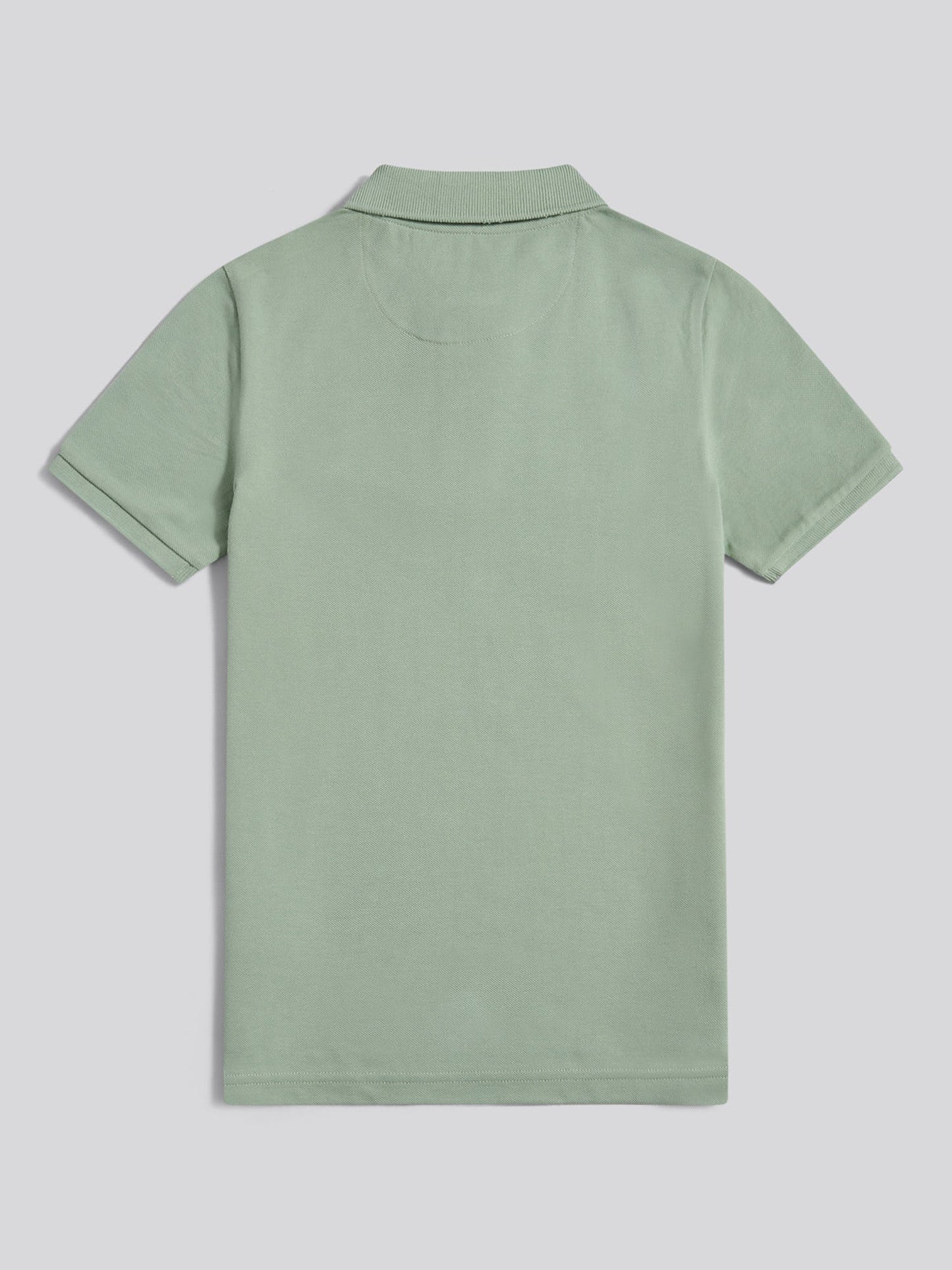 Boys Double Horsemen Polo Shirt Iceberg Green