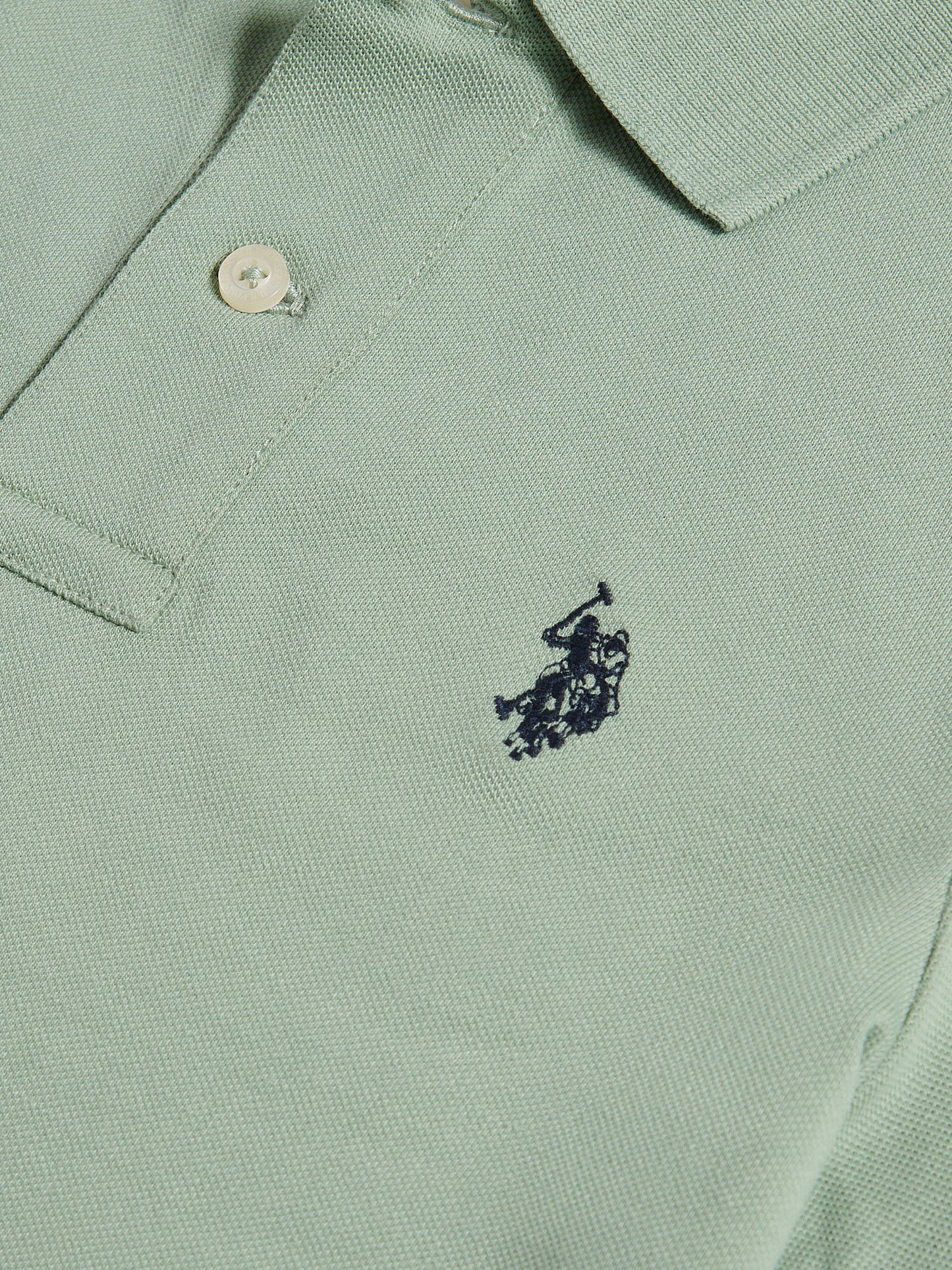 Boys Double Horsemen Polo Shirt Iceberg Green
