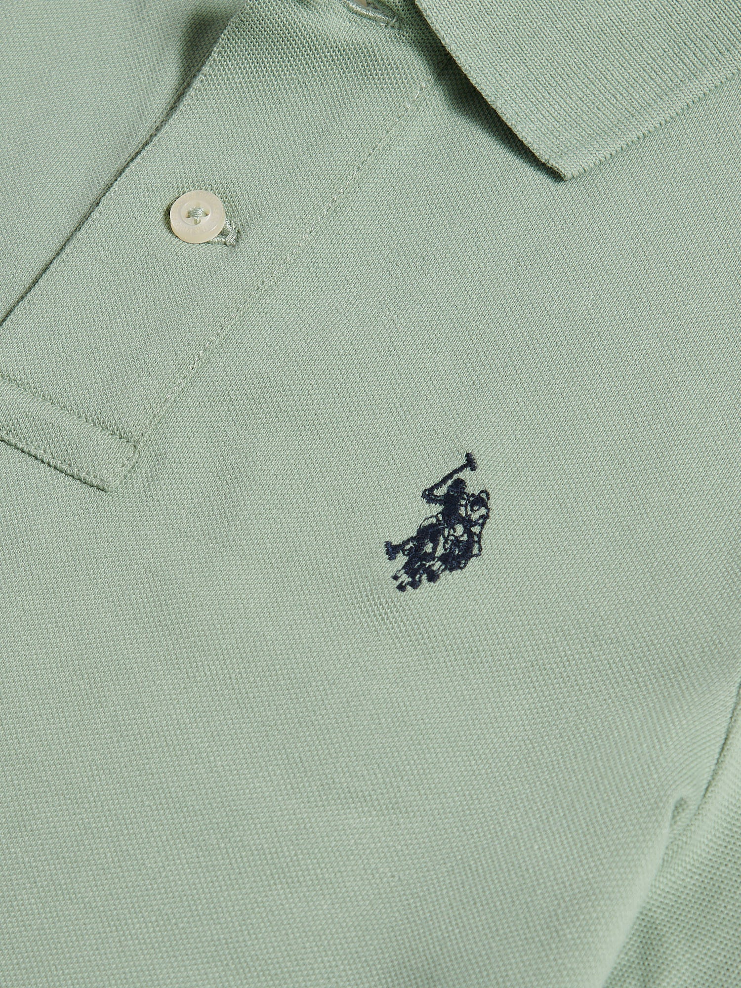 Boys Double Horsemen Polo Shirt Iceberg Green