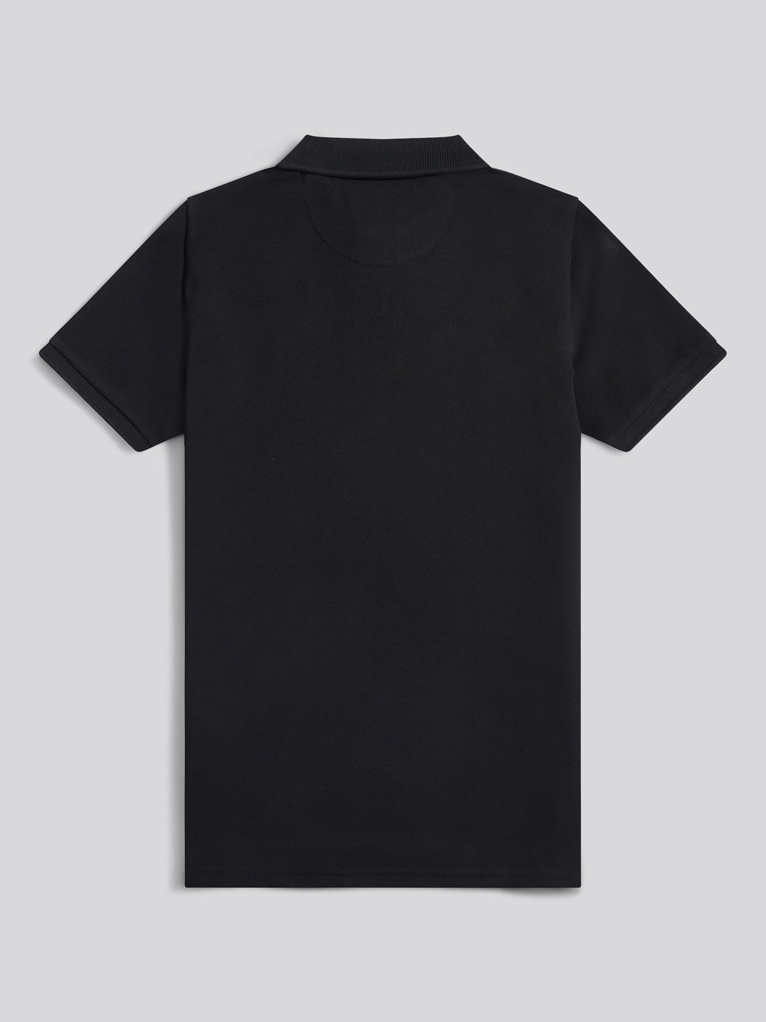Boys Double Horsemen Polo Shirt Black Bright White DHM