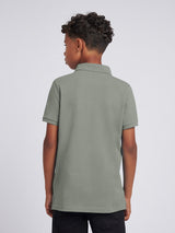 Boys Double Horsemen Polo Shirt Mulled Basil