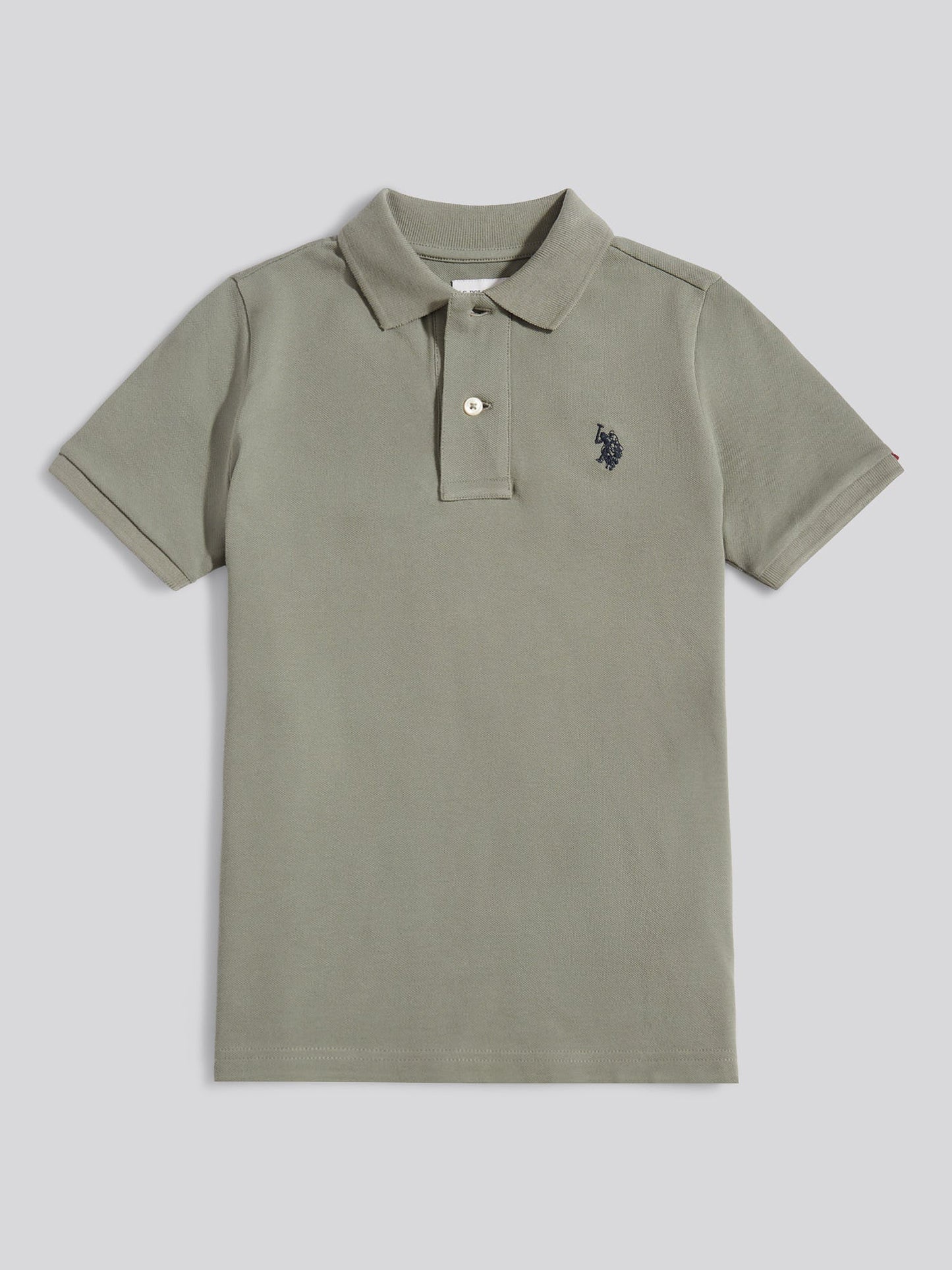 Boys Double Horsemen Polo Shirt Mulled Basil