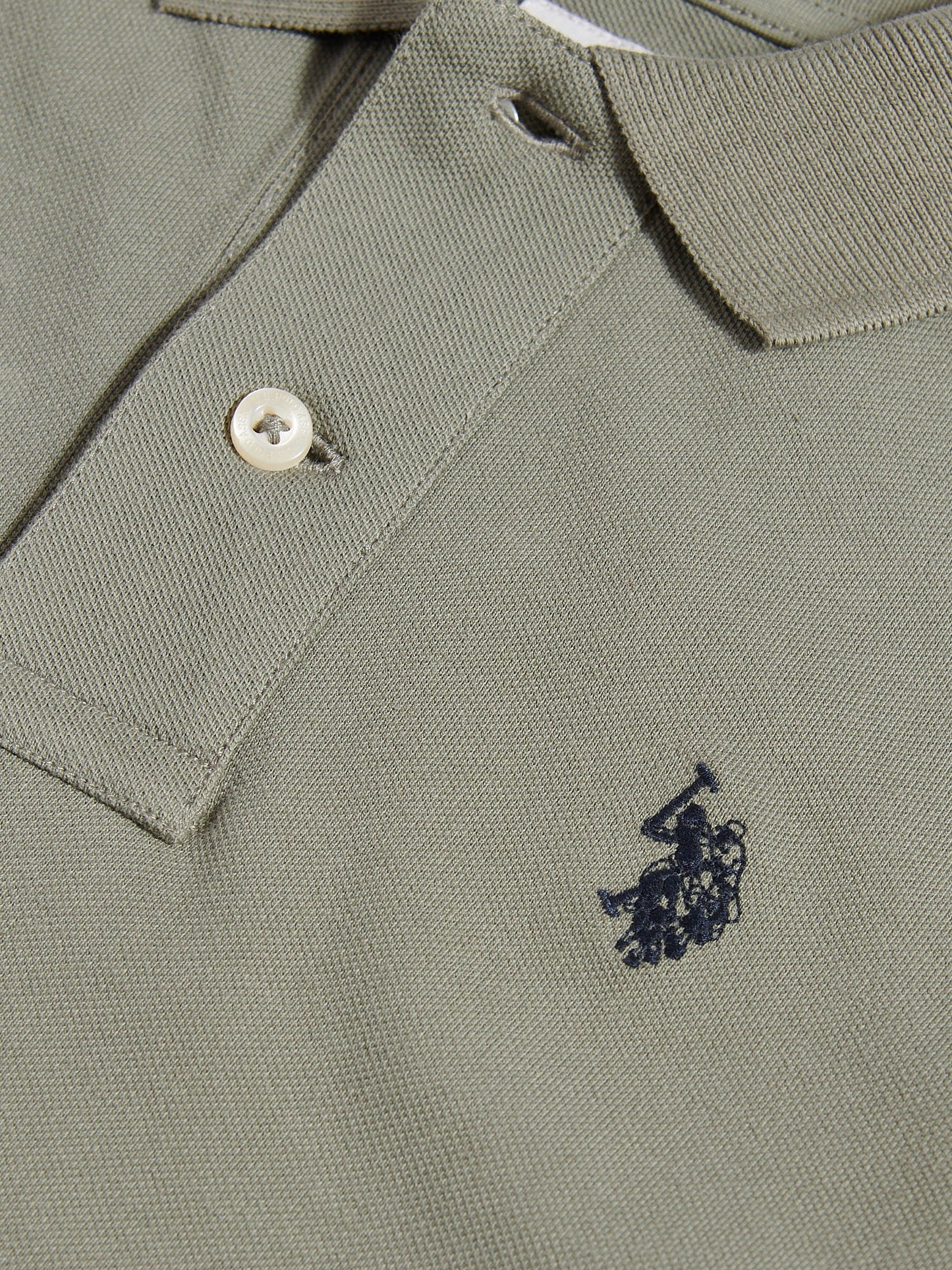 Boys Double Horsemen Polo Shirt Mulled Basil