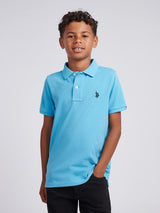 Boys Double Horsemen Polo Shirt Heritage Blue