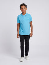 Boys Double Horsemen Polo Shirt Heritage Blue