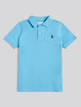 Boys Double Horsemen Polo Shirt Heritage Blue