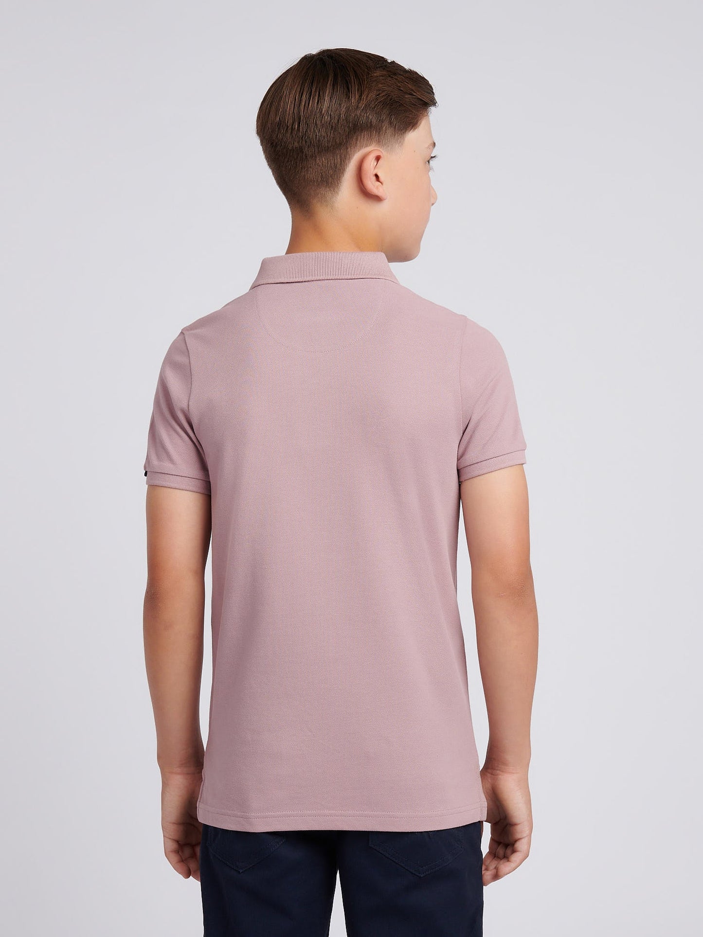 Boys Double Horsemen Polo Shirt Elderberry