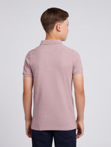 Boys Double Horsemen Polo Shirt Elderberry