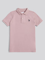 Boys Double Horsemen Polo Shirt Elderberry