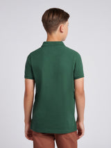 Boys Double Horsemen Polo Shirt Pineneedle