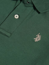 Boys Double Horsemen Polo Shirt Pineneedle