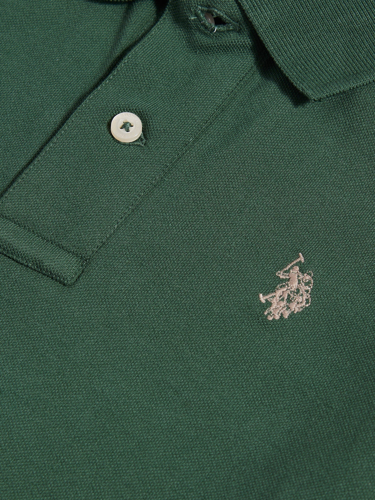 Boys Double Horsemen Polo Shirt Pineneedle