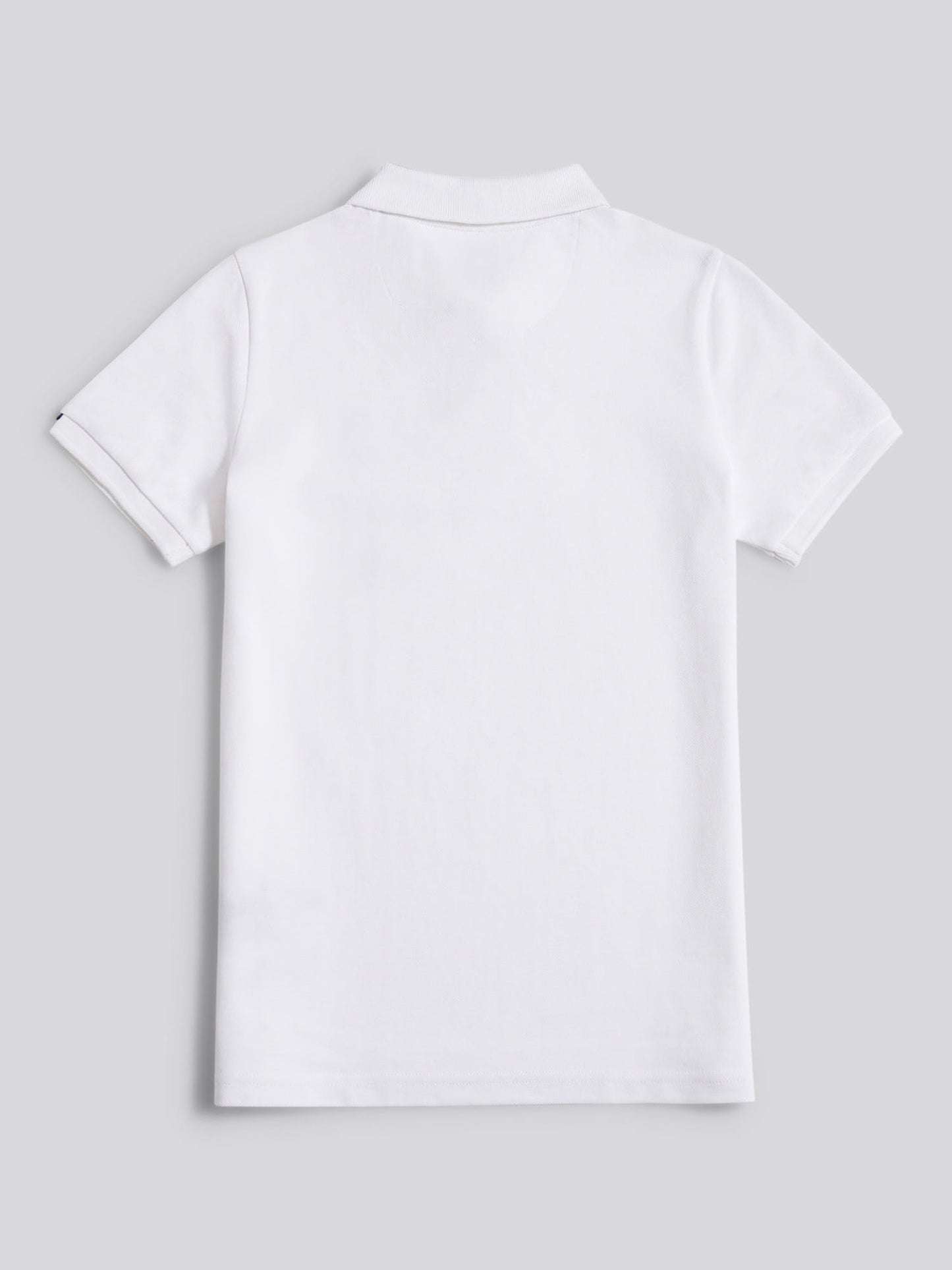 Boys Double Horsemen Polo Shirt White / Dark Sapphire Navy DHM