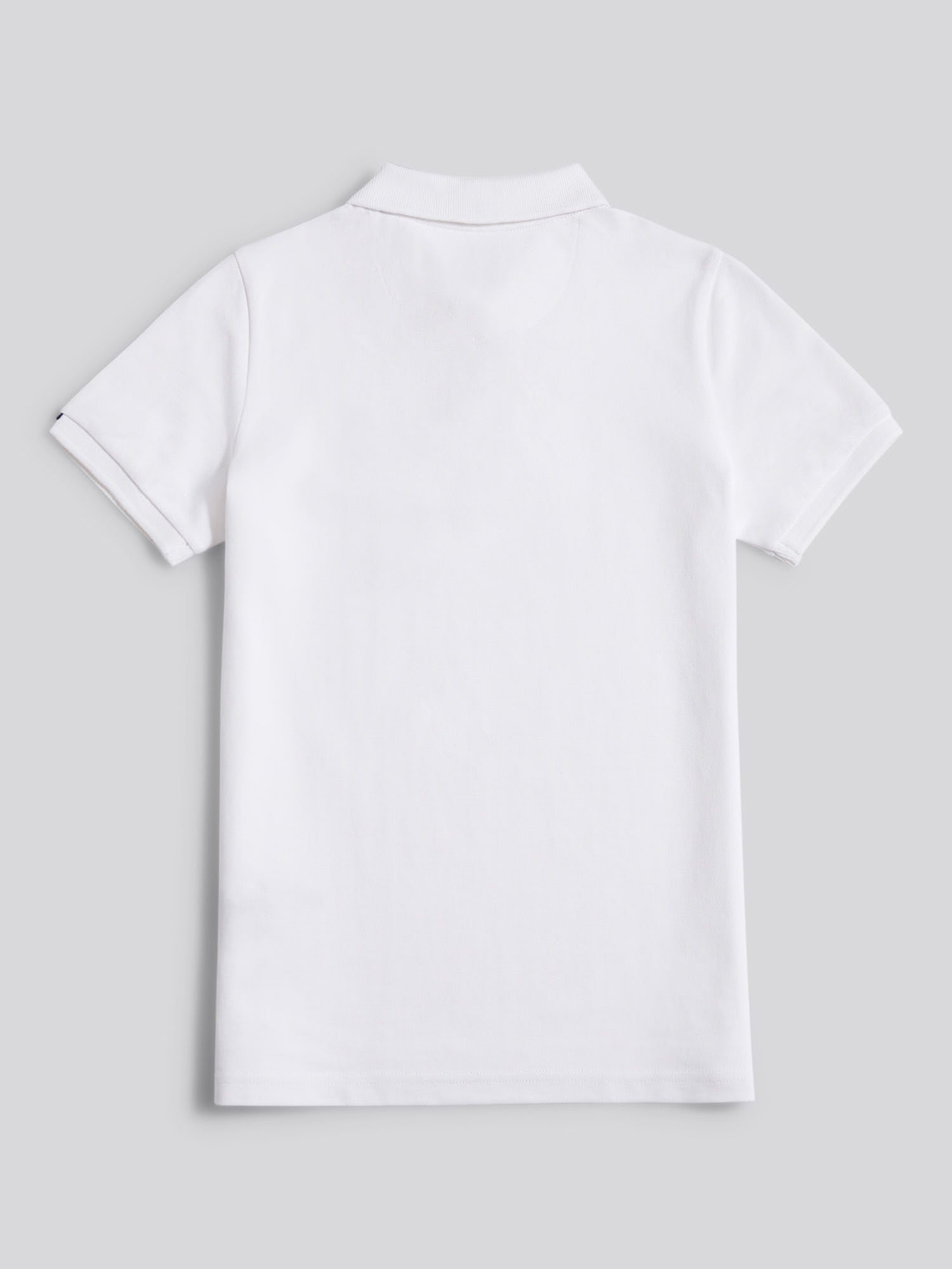 Boys Double Horsemen Polo Shirt White / Dark Sapphire Navy DHM