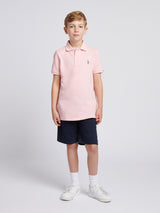 Boys Double Horsemen Polo Shirt Tickled Pink