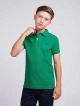 Boys Double Horsemen Polo Shirt Lush Meadow