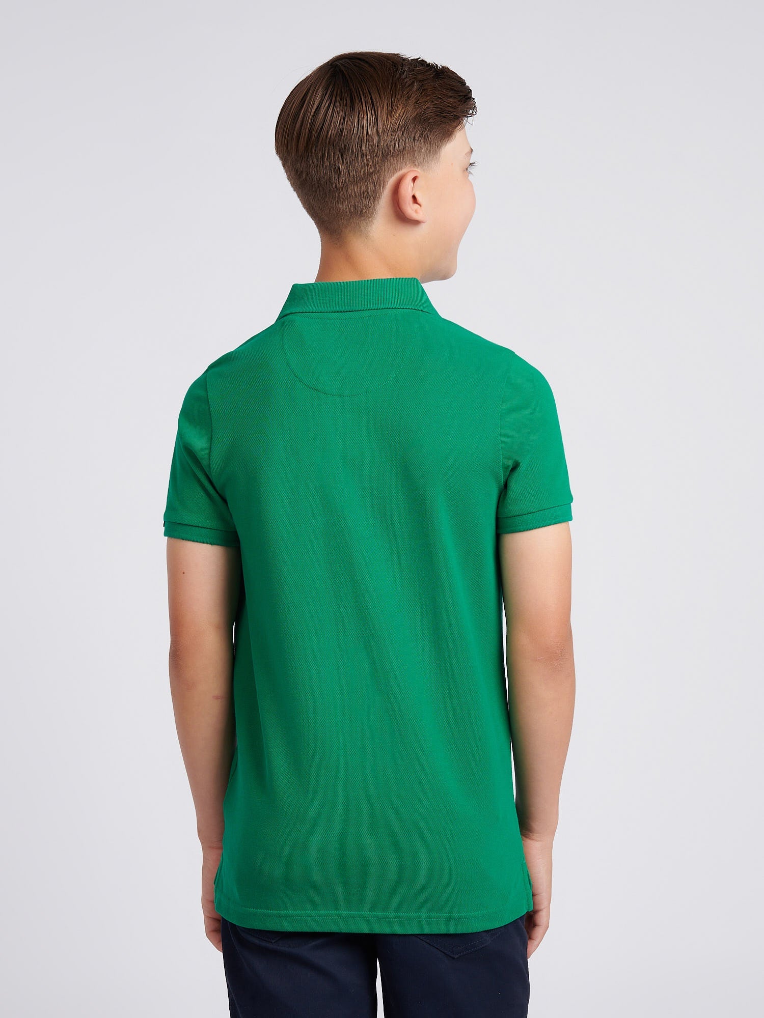 Boys Double Horsemen Polo Shirt Lush Meadow