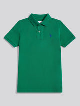 Boys Double Horsemen Polo Shirt Lush Meadow