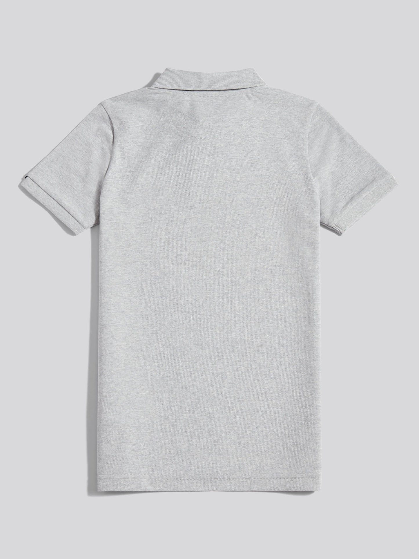 Boys Double Horsemen Polo Shirt Mid Grey Marl