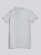 Boys Double Horsemen Polo Shirt Mid Grey Marl