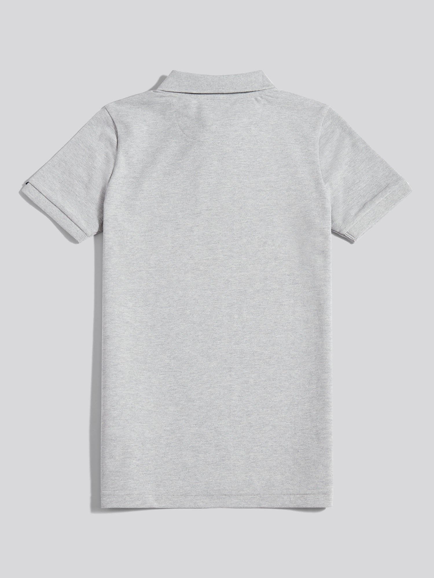 Boys Double Horsemen Polo Shirt Mid Grey Marl