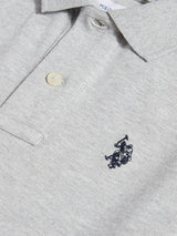 Boys Double Horsemen Polo Shirt Mid Grey Marl