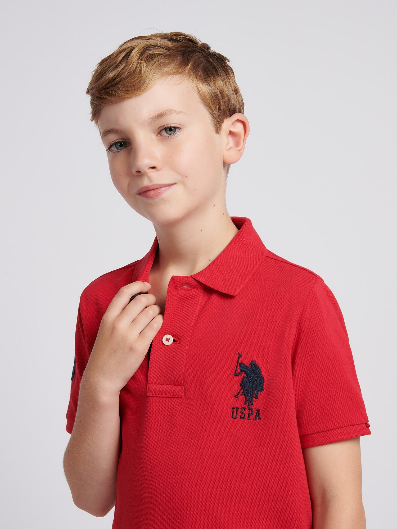 Boys Player 3 Polo Shirt Haute Red