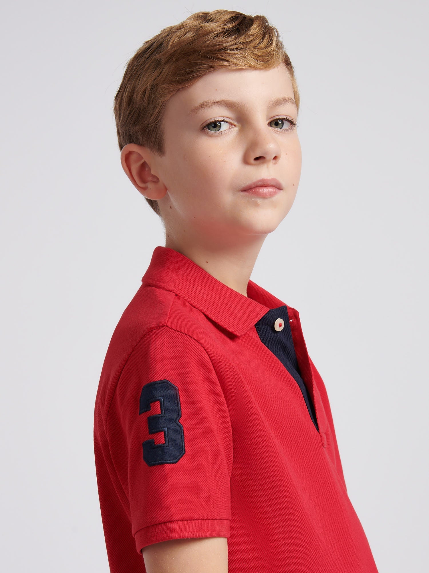 Boys Player 3 Polo Shirt Haute Red